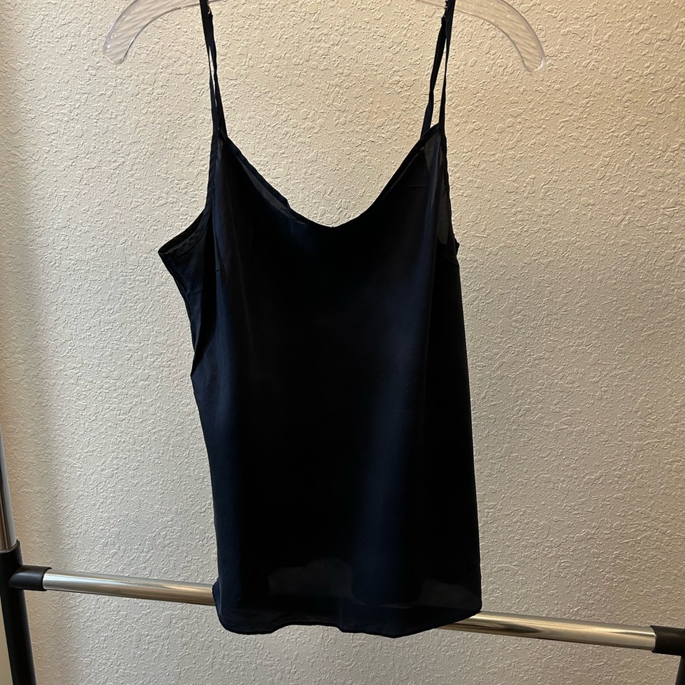 J Crew 100% Silk Navy Cami Top